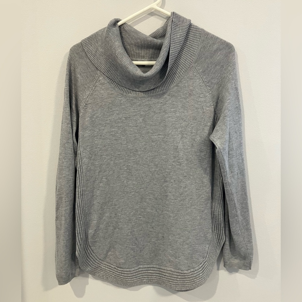 Gray Cowl Neck Sweater